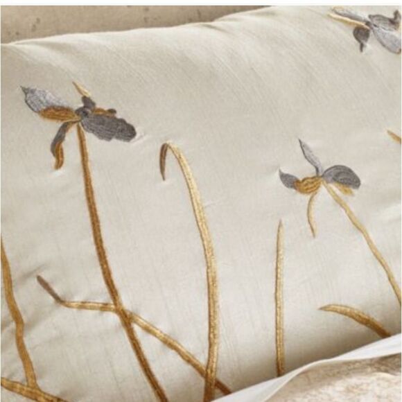 Michael Aram Iris Embroidered
Duvet Cover, Full/Queen. - Picture 3 of 6